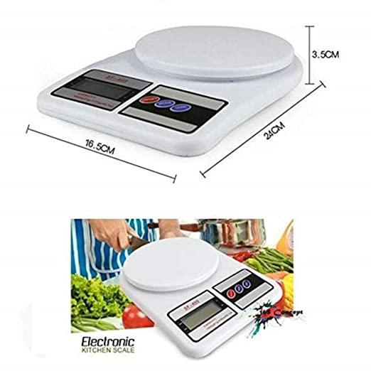 Digital Kitchen Weighing Scale 10 kg, Electronic Weight Machine with LCD Display for Baking, Cooking, Food & Diet,