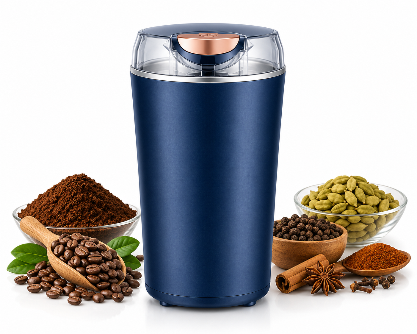 Electric Coffee & Masala Grinder – Fresh Powder in Just 10 Seconds