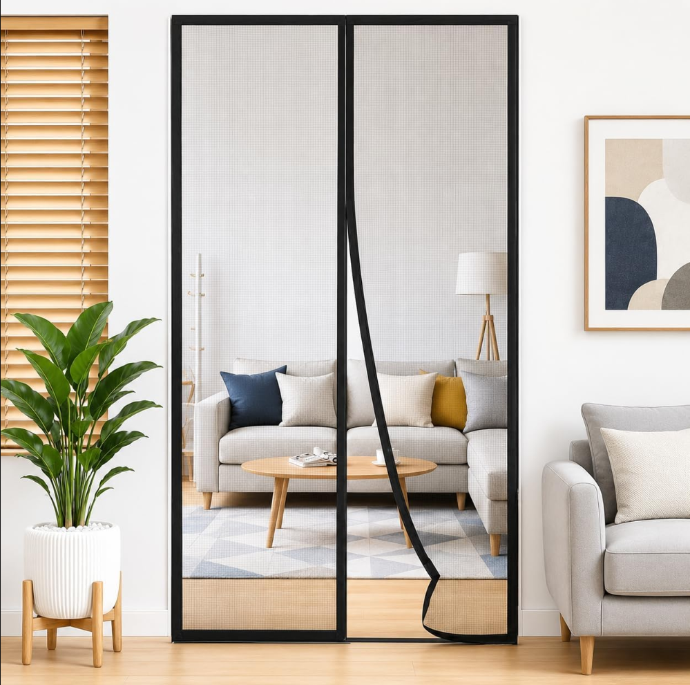 Magic Magnetic Mesh Door Screen | Hands-Free Mosquito Protection for Every Home