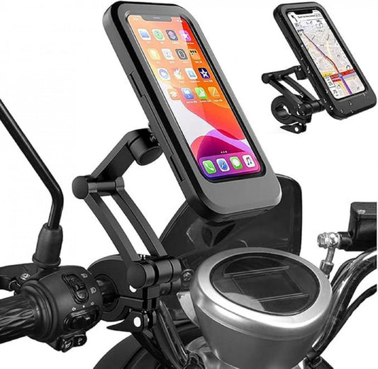 360° Waterproof Motorcycle & Bicycle Mobile Phone Holder | Universal Bike Phone Mount
