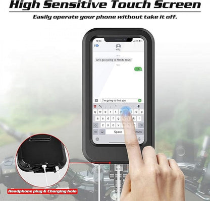 360° Waterproof Motorcycle & Bicycle Mobile Phone Holder | Universal Bike Phone Mount