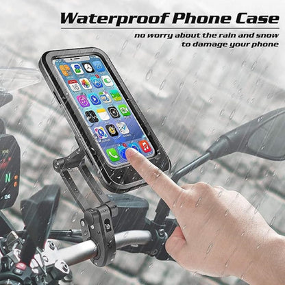 360° Waterproof Motorcycle & Bicycle Mobile Phone Holder | Universal Bike Phone Mount
