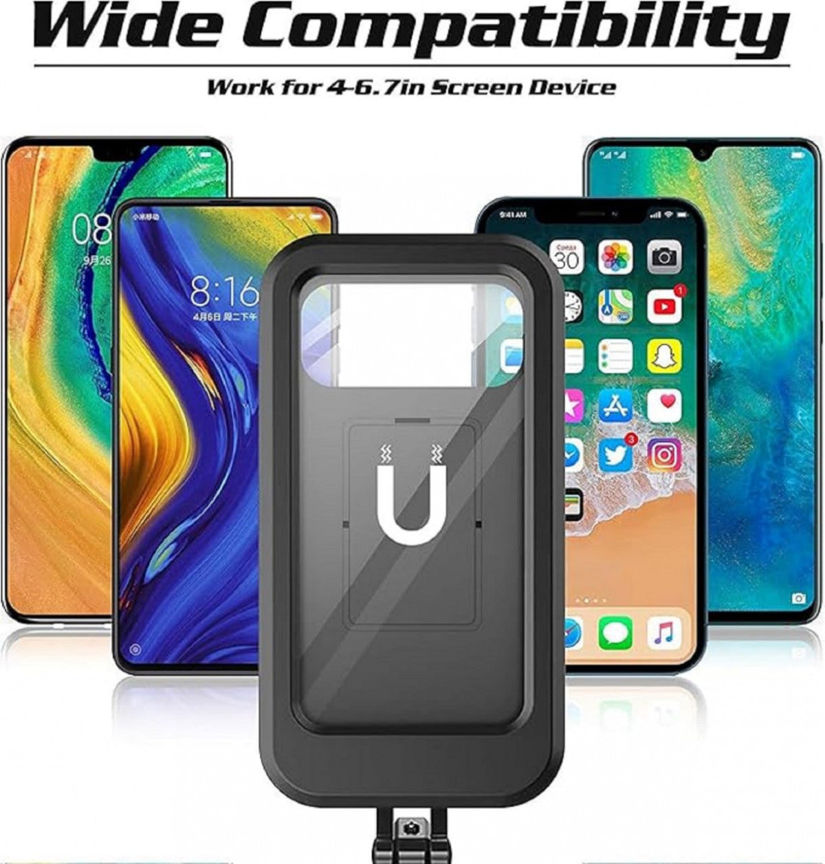360° Waterproof Motorcycle & Bicycle Mobile Phone Holder | Universal Bike Phone Mount