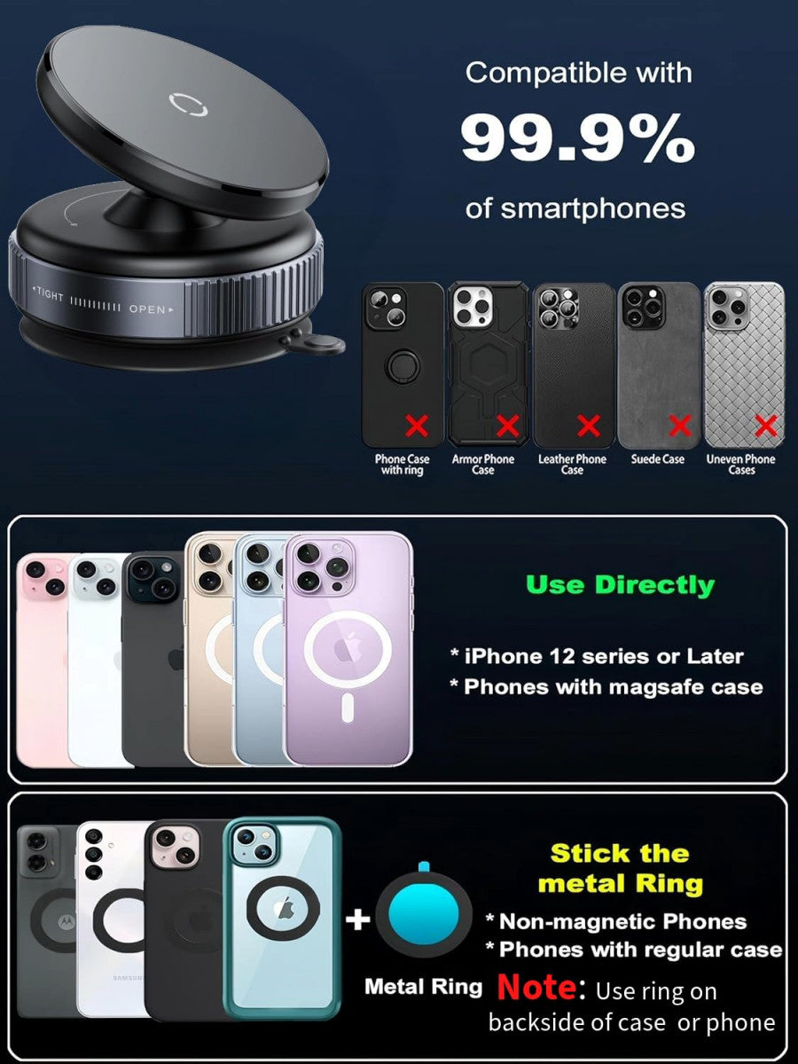 K009 Magnetic Phone Holder | 360° Universal Magnetic Car Dashboard Mobile Stand