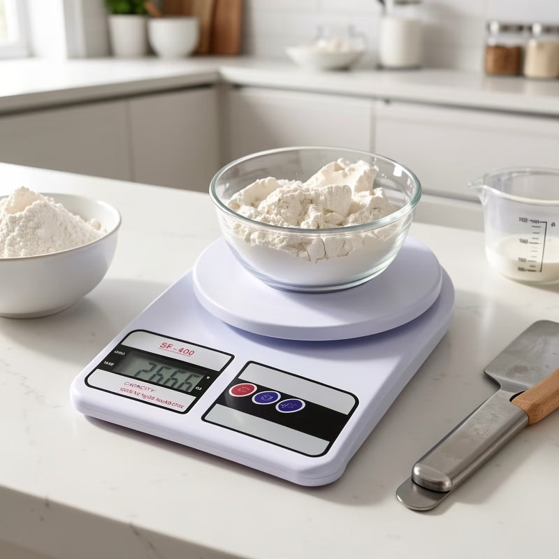Digital Kitchen Weighing Scale 10 kg, Electronic Weight Machine with LCD Display for Baking, Cooking, Food & Diet,