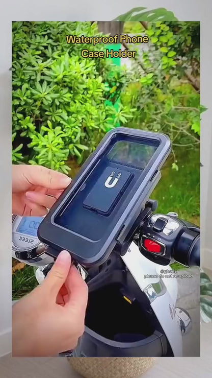 360° Waterproof Motorcycle & Bicycle Mobile Phone Holder | Universal Bike Phone Mount